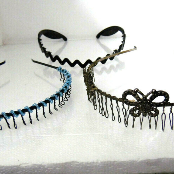 FINAL MARKDOWN lot of vintage Hair accessories BLACK DIAMOND metal +r bands - Picture 8 of 8